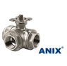 Picture of ANIX Stainless Steel 3-Way Ball Valve 1000 WOG  Threaded NPT