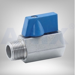 Picture of ANIX Stainless Steel Mini Ball Valve Male x Female 1000# NPT Threaded 